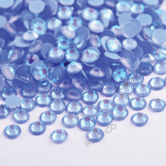 Glass Rhinestones Flat Back Non Hotfix SS16 Colour P164 Blue Luminous, 4 Pack Sizes Available