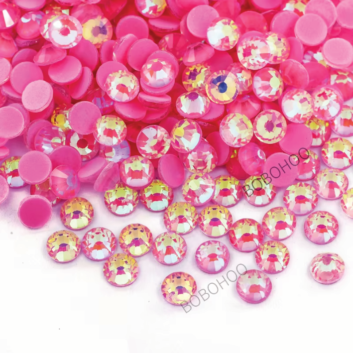 Glass Rhinestones Flat Back Non Hotfix SS16 Colour P167 Lt Lt Pink Luminous, 4 Pack Sizes Available