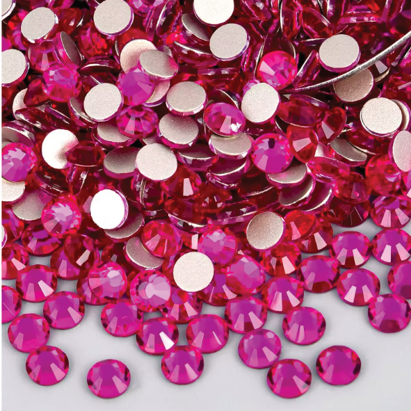 Glass Rhinestones Flat Back Non Hotfix SS16 Colour P174 Rose B, 4 Pack Sizes Available