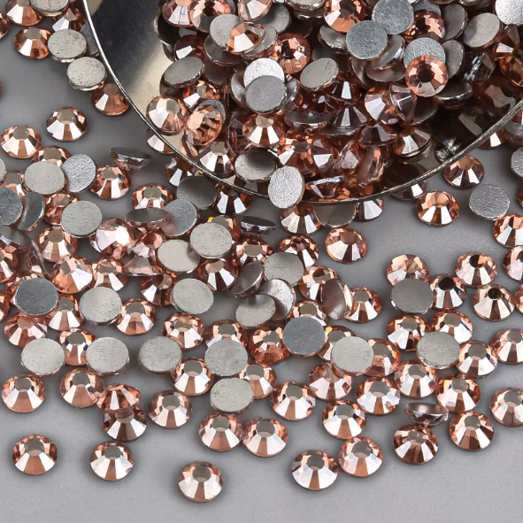 Glass Rhinestones Flat Back Non Hotfix SS16 Colour P394 Champagne Satin, 4 Pack Sizes Available