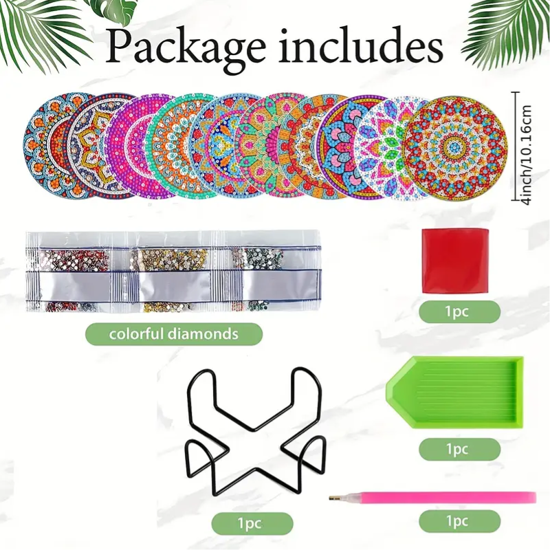 Cup Coaster Kit 10 Designs Set