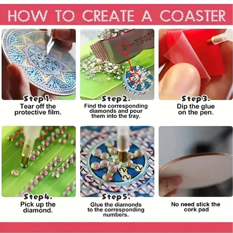 Cup Coaster Kit 10 Designs Set