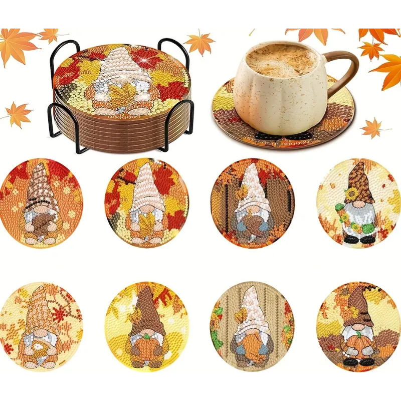 Set 14 Cup Coasters 8 Cute Gonk Designs
