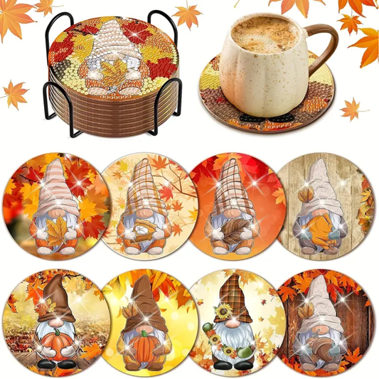Set 14 Cup Coasters 8 Cute Gonk Designs