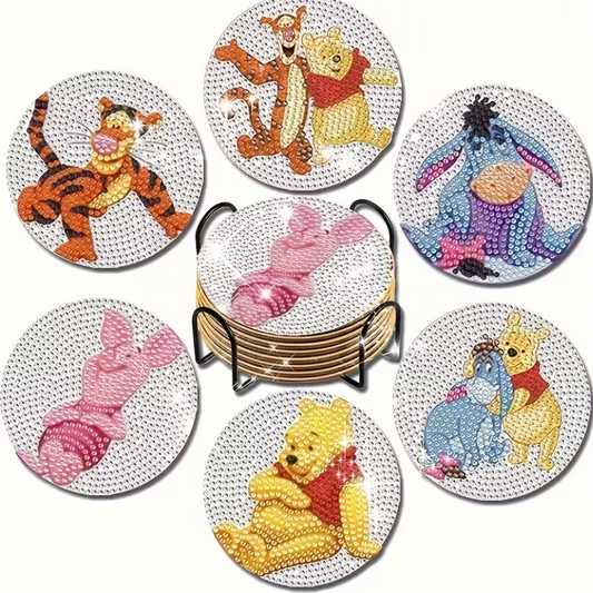 Set 20 Cup Coasters 8 Cute Bear Design