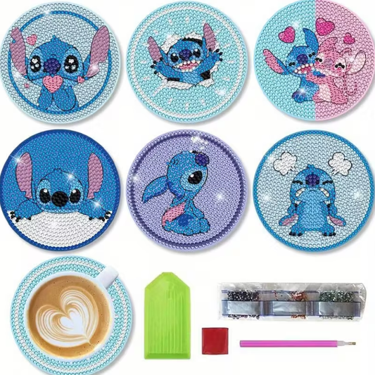 Set 2 Cup Coasters 8 Little Monster Design