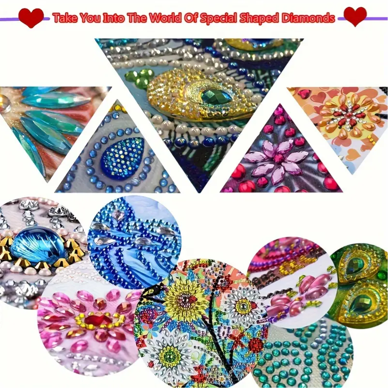 Set 9Cup Coaster Kit 8 Central Flower Design