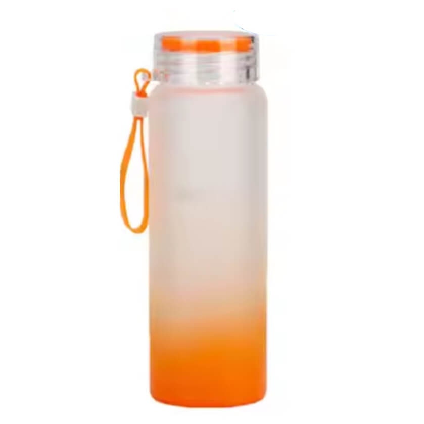Wholesale 17oz 500ml Frosted Sublimation Gradient Colour Matte Glass Tumbler Sub Glass Water Bottle