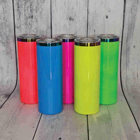 20oz Rainbow Underneath Laser Plated Tumbler Stainless Steel For Laser Engrave With Straw