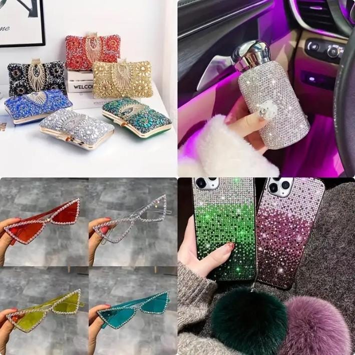 Glass Rhinestones Flat Back Non Hotfix SS16 Colour P100 Hyacinth Neon, 4 Pack Sizes Available