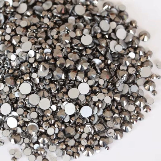 Glass Rhinestones Flat Back Non Hotfix SS16 Colour P35 Hermatite, 4 Pack Sizes Available