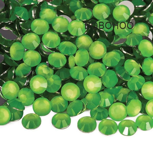 Glass Rhinestones Flat Back Non Hotfix SS16 Colour P103 Emerald Neon, 4 Pack Sizes Available