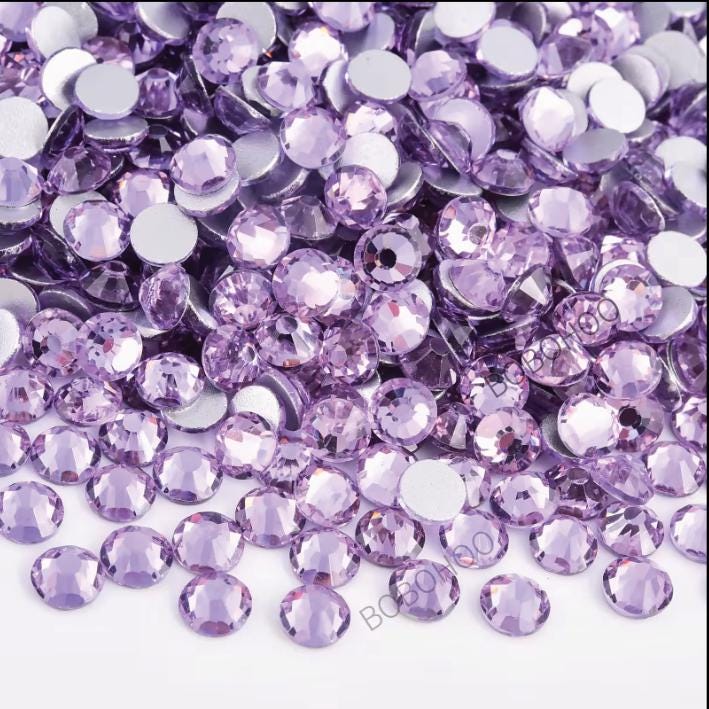 Glass Rhinestones Flat Back Non Hotfix SS16 Colour Lt Violet P7, 4 Pack Sizes Available