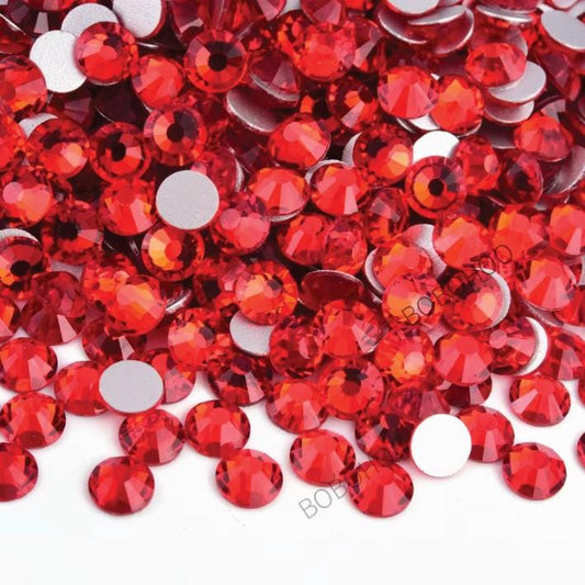 Glass Rhinestones Flat Back Non Hotfix SS16 Colour P26 Lt Siam, 4 Pack Sizes Available
