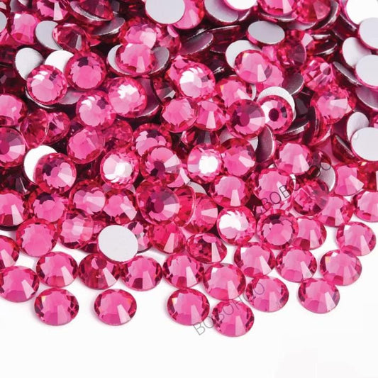 Glass Rhinestones Flat Back Non Hotfix SS16 Colour P29 Rose, 4 Pack Sizes Available