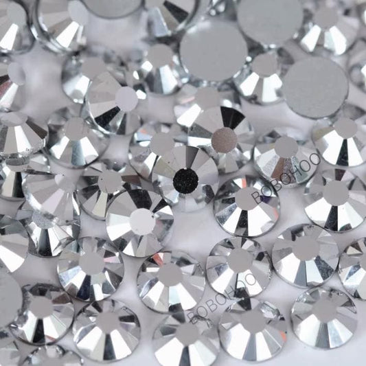 Glass Rhinestones Flat Back Non Hotfix SS16 Colour P36 Mine Silver, 4 Pack Sizes Available