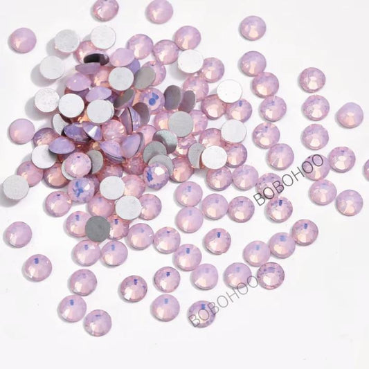 Glass Rhinestones Flat Back Non Hotfix SS16 Colour P64 Pink Opal, 4 Pack Sizes Available