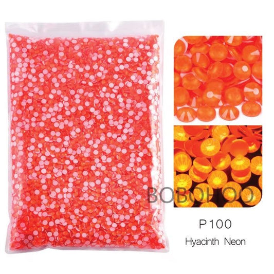 Glass Rhinestones Flat Back Non Hotfix SS16 Colour P100 Hyacinth Neon, 4 Pack Sizes Available