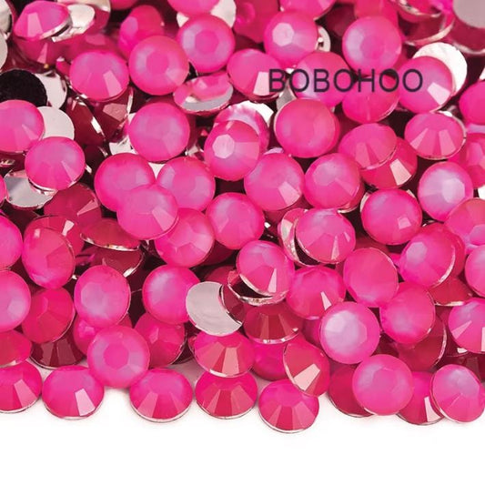 Glass Rhinestones Flat Back Non Hotfix SS16 Colour P101 Rose Neon, 4 Pack Sizes Available