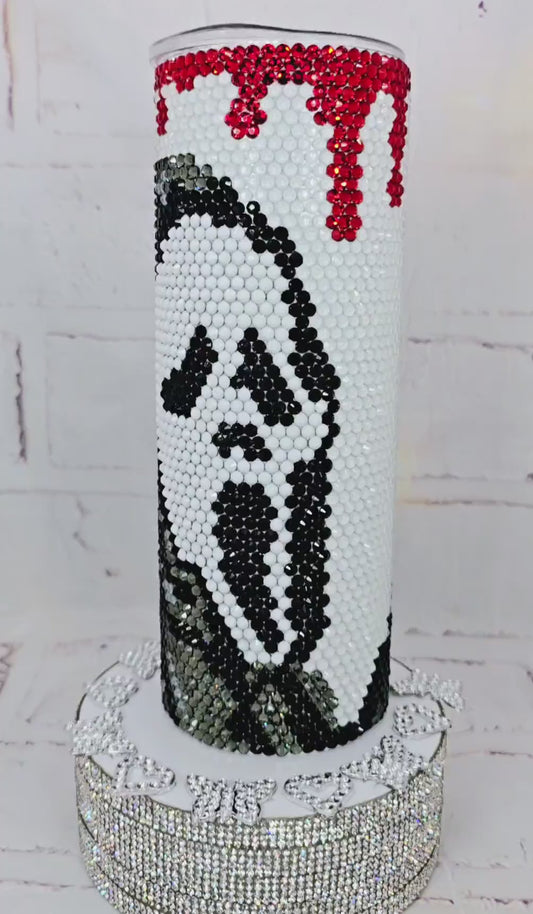 10560 Ghost Face 20oz Rhinestone Tumbler