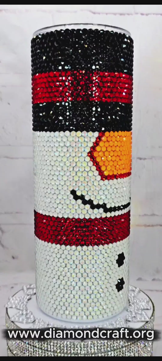 1028 Snowman 2 20oz Rhinestone Tumbler