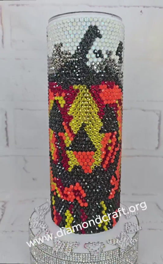 1008 Pumpkin 20oz Rhinestone Tumbler