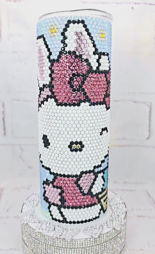 1041 HK Bunny Set 20oz Rhinestone Tumbler